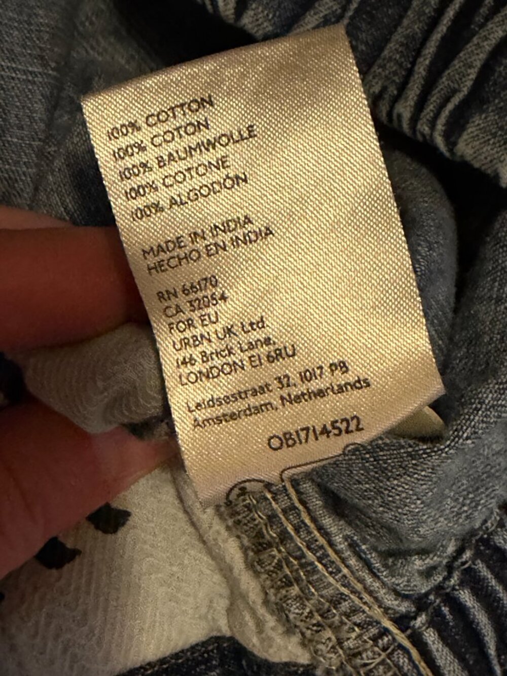 Free People We the Free Baggy Pull On Jean Pants, Size L - Picture 5 of 7
